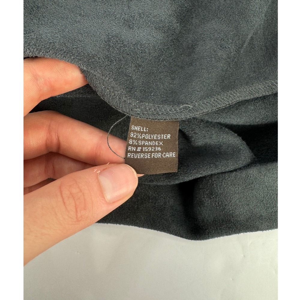 J. McLaughlin M Neville Sheath Faux Suede Crossover Gray LS Midi Women Dress - Picture 10 of 12